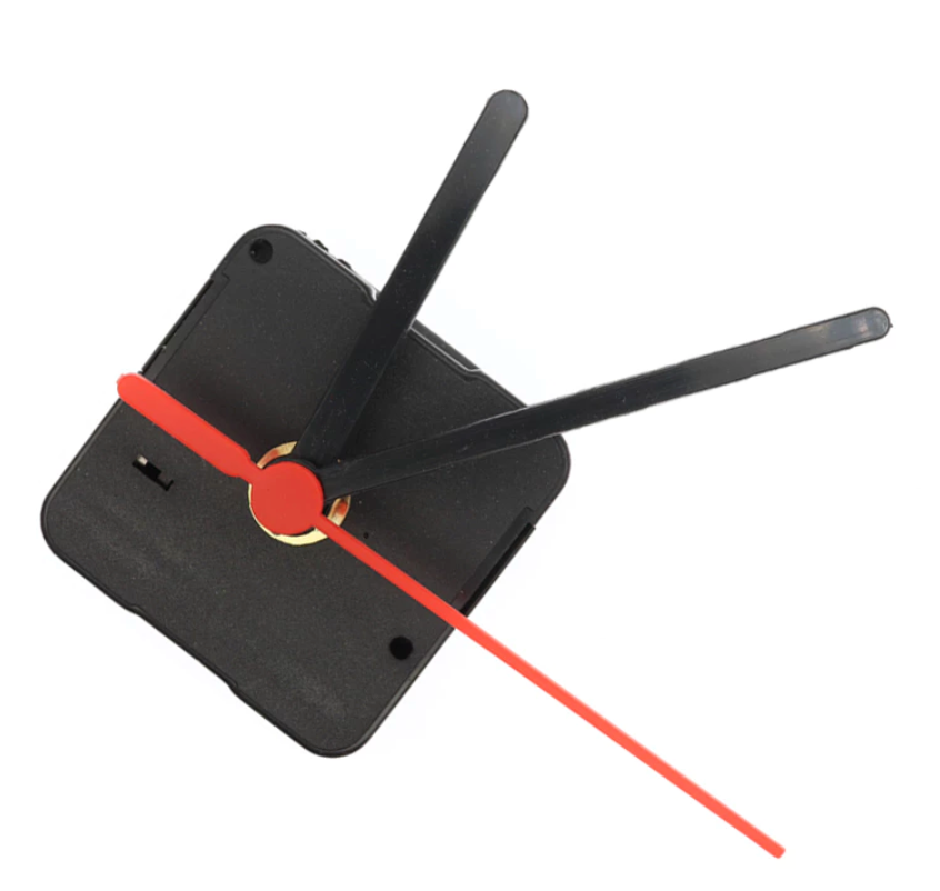 HQ3268 Precision Quartz Clock Movement Kit — DIY Repair Set with Red Hands (Silent Sweep)