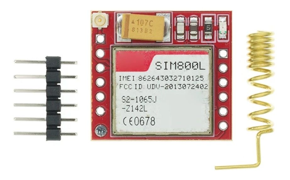 SIM800L Mini GSM GPRS Module — Quad-Band Wireless Communication Board with Antenna (3.7–4.2V, Micro SIM)