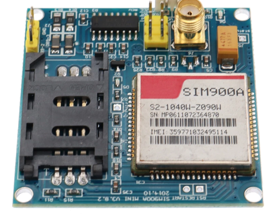 SIM900A Mini V4.0 GSM GPRS Module — Wireless Data Transmission Board with Antenna