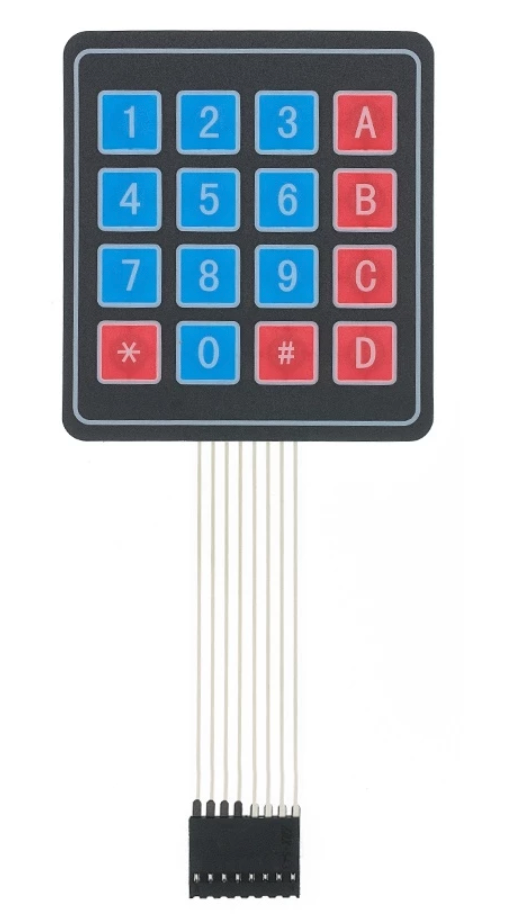 4×4 Matrix Keypad Membrane Switch — 16-Button Waterproof Keyboard for Arduino & DIY Electronics